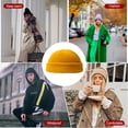 thumbnail image 3 of Qarigey Gorro de lana a la moda para mantener el calor durante mucho tiempo, gorro polar de invierno, transpirable, duradero para deportes al aire libre, Sombreros Amarillo, 3 of 6