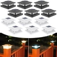 thumbnail image 2 of Modern Solar Post Lights for Outdoor – Touch Control, 2 Light Colors, IP64 Waterproof, Fits Most Deck & Fence Posts (4x4 & 6x6), Black/White, 2 of 11