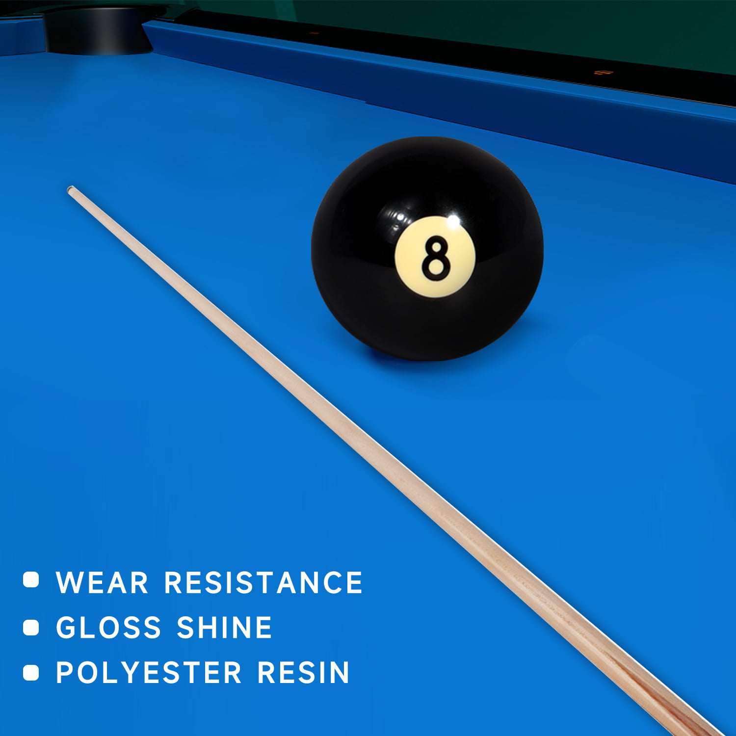  Teekerwan Replacement Pool Ball #8 Pool Ball 2 1/4 Regulation  Size Billiard, Standard Billiard Pool Cue Ball Replacement Ball : Sports &  Outdoors