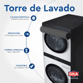 thumbnail image 2 of Funda Para Torre de Lavado con Cierre | Cubierta para Lavadora y Secadora (Protector Impermeable GILA Black Essentials), 2 of 5