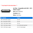 thumbnail image 2 of Air Filter - Compatible with 2005 - 2019 Subaru Legacy 2006 2007 2008 2009 2010 2011 2012 2013 2014 2015 2016 2017 2018, 2 of 2