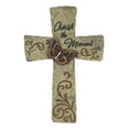 thumbnail image 3 of Rustic Western Butterfly Cherish The Moment Scroll Art Faux Stone Wall Cross, 3 of 9