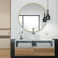 thumbnail image 4 of JIOABL 20 Inch Round Mirror, Metal Frame Wall Mirror for Entryway, Bathroom, Vanity, Living Room, Modern Circular Mirro, Gold, 4 of 7