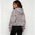 thumbnail image 4 of Hoodies for Women Oversized Sweatshirt Camo Leopard Print Long Sleeve Pullover Sweatshirts with Pockets Fall Winter Tops (Light Gray XL), 4 of 5