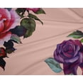 thumbnail image 4 of oneOone Tissu Polyester Lycra Imprimé Aquarelle Feuilles et Roses Tissu de Couture BTY 56 Pouces de Large, 4 of 4