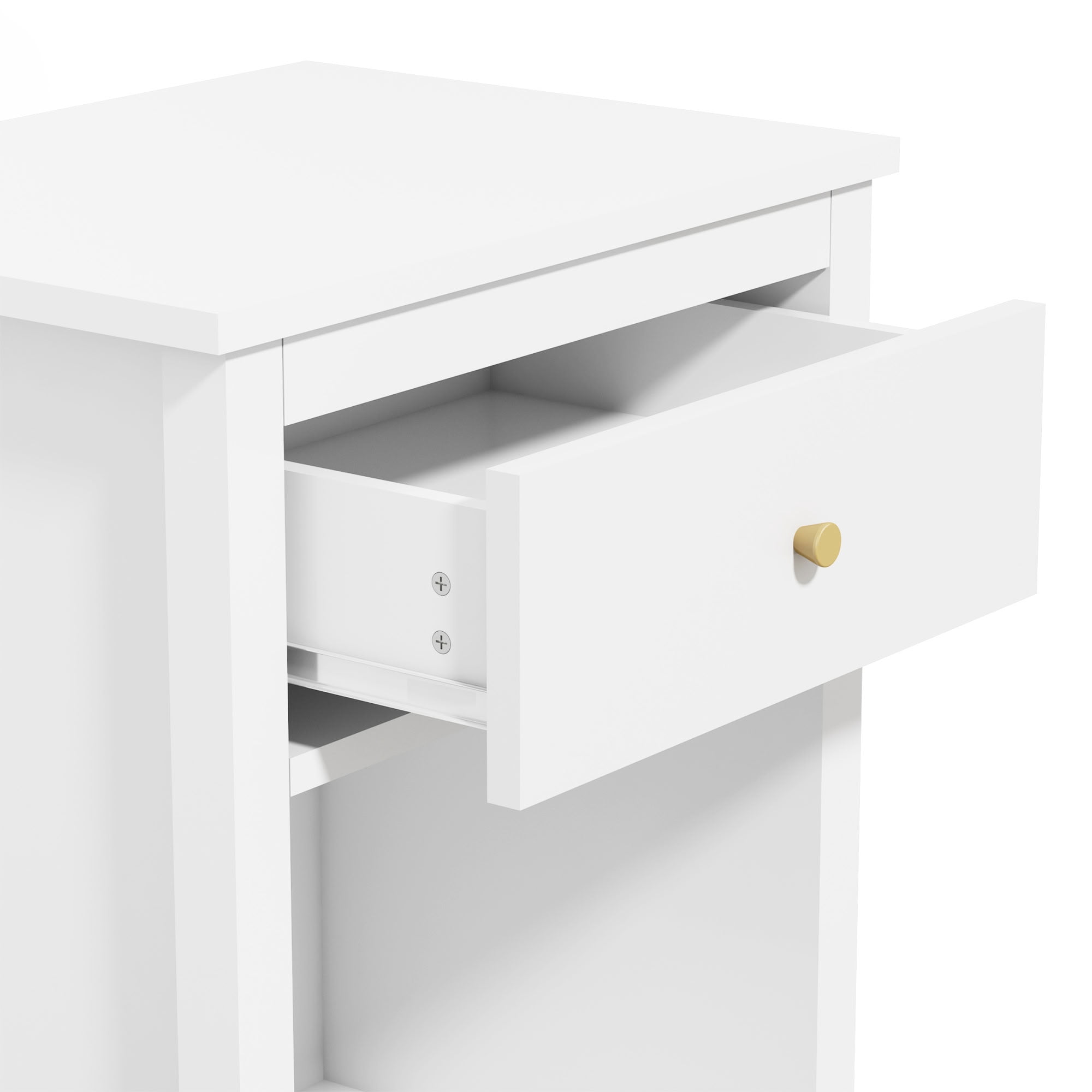 MAYEERTY 26.77" H Nightstand with Drawer & Open Shelf, Wooden Bedside End Side Table, for Kids Adults Bedroom Living Room Small Apartment Dorm