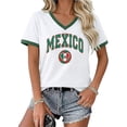 thumbnail image 2 of Vividxx Mexico T-Shirts For Women Mexico Ational Flag Printed T-Shirt Loose Fit Short Sleeve Tops For Everyday Wear Product With Sports Elements Fashion Tee, 2 of 4
