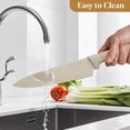 thumbnail image 4 of Terravoltz Kitchen Knife Set, 6-Pieces Super Sharp Knife Block Set for Kitchen, Non-Stick Stainless Steel Chef Set with Universal Knife Block Khaki, 4 of 6