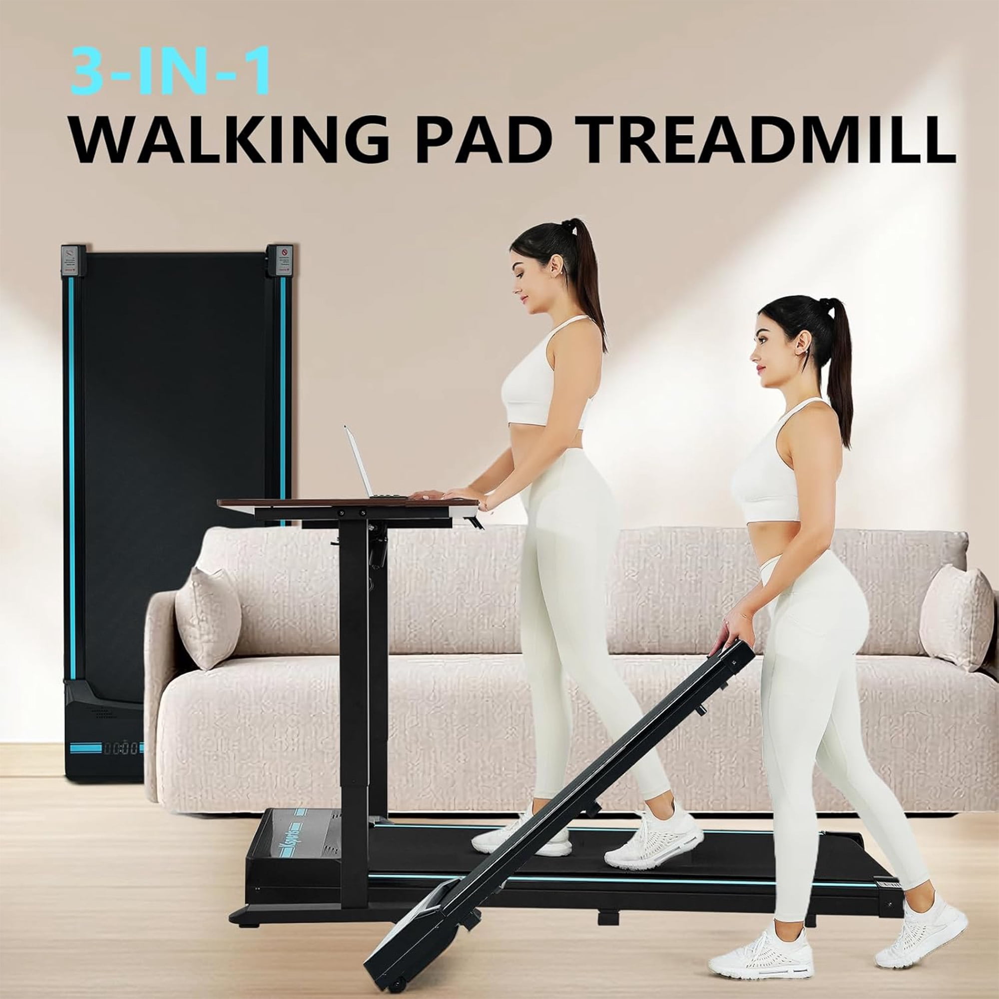 Ksports Under Desk Walking Pad Classic Treadmill w/ Wheels & Remote, 2.5 HP