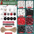thumbnail image 2 of 80 piezas de cuentas de madera navideñas para manualidades, cuentas redondas a cuadros de búfalo para manualidades, cuentas espaciadoras sueltas pulidas de granja, cuentas de muñeco de nieve de, 2 of 7