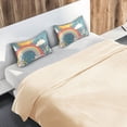 thumbnail image 5 of Yayeee Pillowcase Queen Size Set of 2 Satin Wrinkle Resistant Pillow Case, Blue Rainbow, 5 of 7