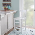 thumbnail image 4 of Linon Judah 24 Inch High Back White Counter Stools, Set of 2, 4 of 10