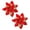 Red*2, variant on Christmas Poinsettia Flower Ornament, Artificial Gold Glitter Velvet Christmas Flowers, 3-Layer Sparkling Floral Decoration for Christmas Tree Wreath Garland Holiday Home Party Decor
