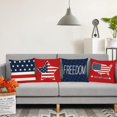 thumbnail image 6 of 4th of July Throw Pillow Covers 20x20 Set of 4 Patriotic Pillow Covers American Flag Day Pillow Covers Memorial Day Independence Day Cushion Covers for Home Outdoor Sofa Couch Decorations (20 inch), 6 of 6