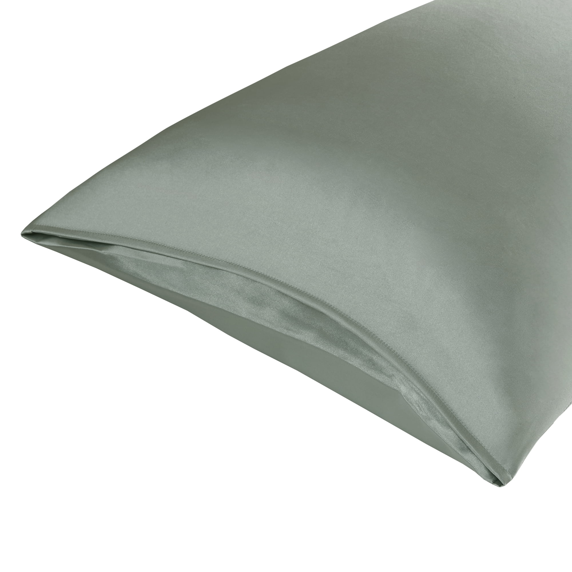 Mainstays Satin Pillowcase – Standard – Seafoam Green – Frizz Control & Cooling Comfort – 1 Pack