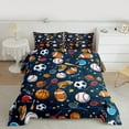 thumbnail image 3 of Manfei Cartoon Rugby Soccer Bedding Comforter Set, Basketball Player Twin Comforter Sets, Cartoon Football Soccer Reversible Bedding Set, Lightweight Room Decor, 2pcs, 3 of 9