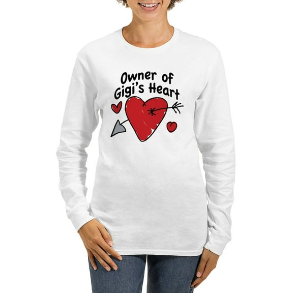 CafePress - OWNER OF GIGI's HEART Women's Long Sleeve T Shirt - Women's Long Sleeve Graphic Casual T-Shirt