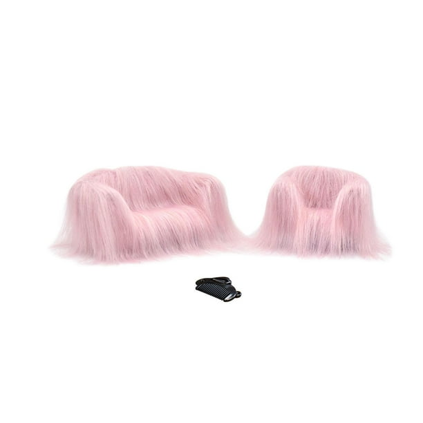 Sofá en Miniatura para Casa de Muñecas a Escala 1:12, Mini Sofá, Muebles para El Hogar, Decoración Modelo, Muñeca de Juguete, Lindo Sofá para Casa de rosa
