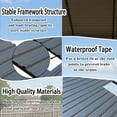 thumbnail image 7 of 12x20 FT Heavy-Duty Portable Garage Carport Canopy with Reinforced Galvanized Steel Frame, All-Weather Shelter for RV Boat Truck Van Storage, 7 of 7