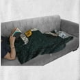 thumbnail image 6 of Funny Soft Flannel Fleece Blanket, Astronaut Hitchhiking Ride to Earth from Neptune Traveling Planets Space Illustration, Cozy Plush for Indoor and Outdoor Use, 60" x 80", Multicolor, by Ambesonne, 6 of 6