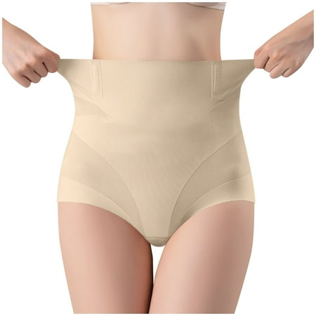 Bigersell Plus Size Cotton Underwear for Women Clearance Women s Underwear Seamless Panty Style P-899 Polyester Cheeky Panties Thong Underwear Ladies Briefs High Waist Women s Panties Beige L