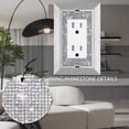 thumbnail image 3 of Gaocai 1 Pcs Shiny Rhinestones Wall Plates Imitation Wood Grain Light Switch Cover Decorative Outlet Cover Single Toggle Switch Plates And Outlet Covers, 3 of 5