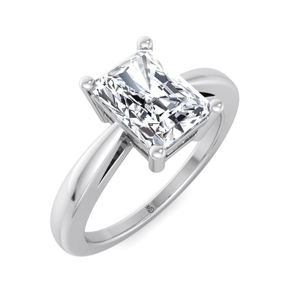 Garland - Moissanite Radiant Cut Lab Diamond Solitaire Engagement Ring