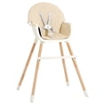 thumbnail image 1 of Silla de Comer Alta para Bebé 4 en 1 con Charola Ajustable beige Grande, 1 of 10