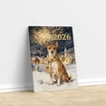 thumbnail image 3 of Basenji Happy New Year 2026 with Fireworks on New Year's Eve Vertical Matte Canvas Poster African Barkless Dog Lover Wall Art Home Decor - 12022, 3 of 5