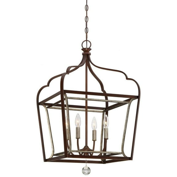 4 Light Foyer Pendant in Transitional Style 30.25 inches Tall By 18 inches Wide Bailey Street Home 57-Bel-2254867