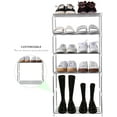 thumbnail image 4 of Stackable Small Shoe Rack, Entryway, Hallway and Closet Space Saving Storage and Organization (4-Tier, White), 4 of 4