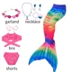 thumbnail image 2 of Traje de baño de sirena para niñas pequeñas, traje de baño de playa/piscina, vestido de princesa, Bikini, 2 of 5