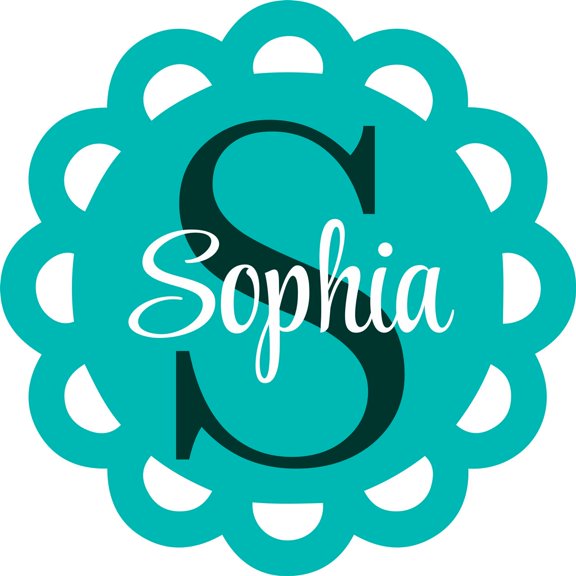 Personalized Name Vinyl Decal Sticker Custom Initial Wall Art Personalization Decor Baby Girl Nursery Room Bedroom 12 Inches X 12 Inches