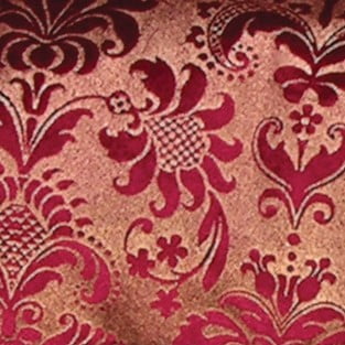 The Ribbon People Wine Red Shiny Floral Wired Craft Ribbon 5" x 20 Yards