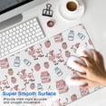 thumbnail image 4 of Long Mouse Pads for Desk,White Cow Milk Strawberry Pattern Desk Mats on Top Of Desks, Desk Mouse Pad Extra Large with 3mm Non-Slip Base and Stitched Edge for Gaming,Office,Work,Home 31.5"x11.8", 4 of 6