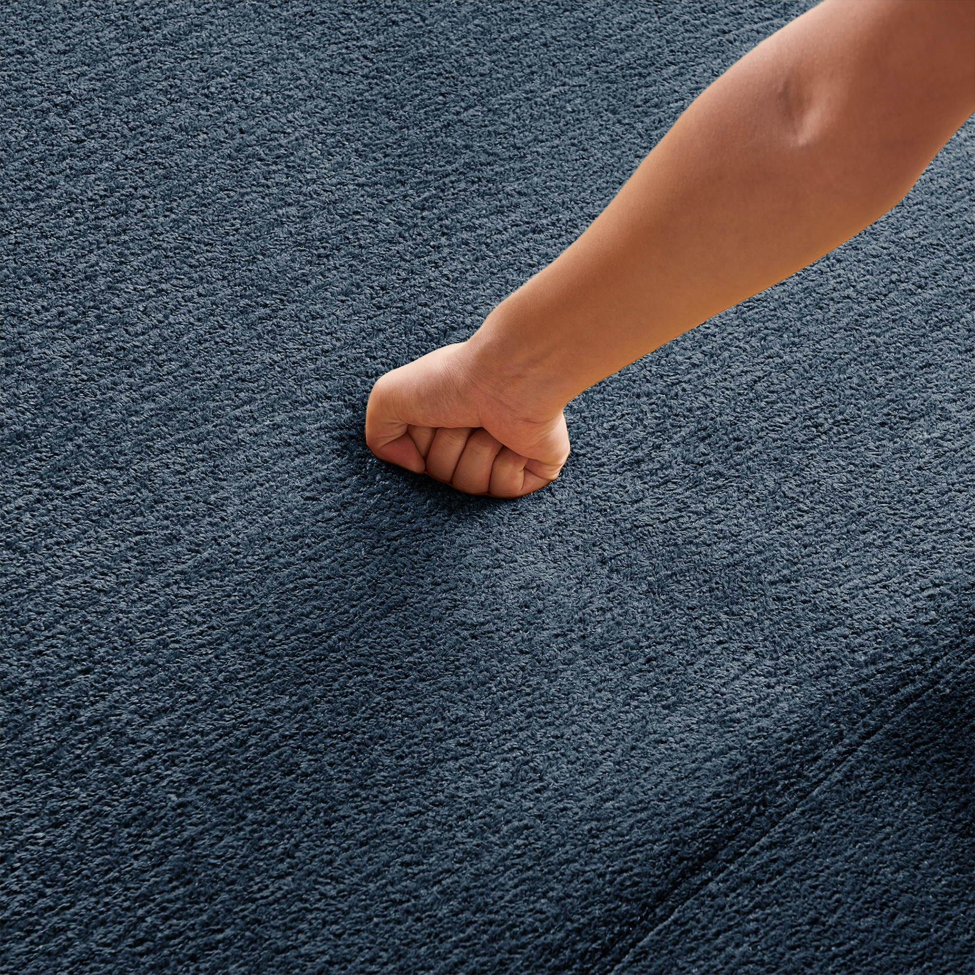Foldable Tatami Lounger Sofa Bed, High-Density Sponge, Velvet Upholstery, Blue, 80.31 Inch Length, Portable Design, No Assembly Required for Living Room Bedroom Balcony Office