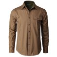 thumbnail image 2 of H2H Men's Casual Shirt Long Sleeve Classic Woven Shirt Work Shirt (CMTSTL142), 2 of 6