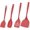 Red, variant on Spatula Turner Set, 4 Pack, 600?F Heat Resistant Cooking Spatulas, Spoons, & Non-Stick Kitchen Utensils, Ideal for Flipping Egg, Pancake, and Serving, Dishwasher Safe (Khaki)