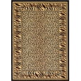 thumbnail image 1 of Unique Loom Faune Collection Guépard Frontière Animal Impression Brun Clair Zone Tapis (7' 0 x 10' 0), 1 of 1