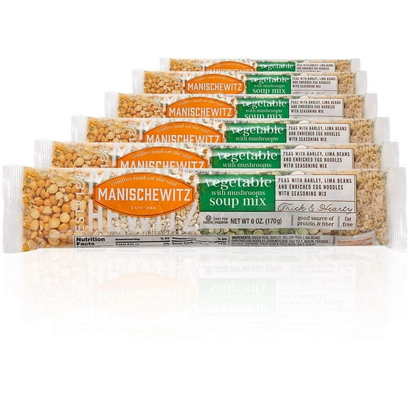 Manischewitz Cello Vegetable Mushroom Soup Mix 6 Pack Reduced Sodium