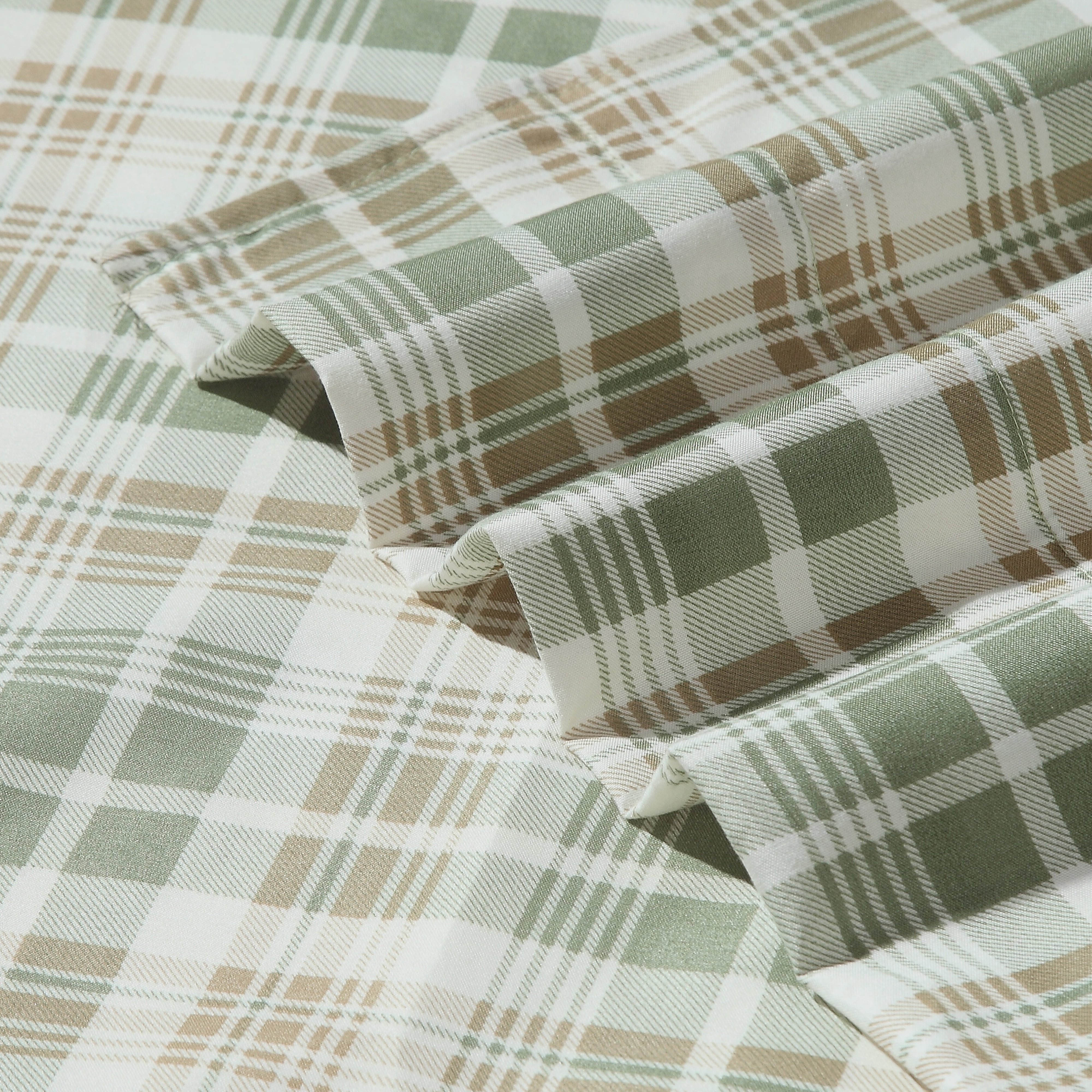 Cabin Plaid Microfiber 4-piece Shet Set Queen