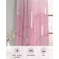 thumbnail image 6 of Red Ombre Sheer Curtains 39 Inch Length 2 Panels Set for Living Room/Bedroom, Farmhouse Stripes Modern Abstract Art Kitchen Curtains Grommet Semi-Sheer Curtains Drapes Window Treatments 27.5"x39"x2, 6 of 7