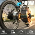 thumbnail image 2 of Gocio 500W Electric Bike for Adults, 26" Mountain Electric Bicycle with 5 Riding Modes Ebike, 48V 7.8Ah Battery, 21 Speed, 19.8 mph Aluminum Alloy Electric Commuter Bike UL2849, Ebike for Man, 2 of 9