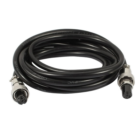 GX12 6 Pins Double Female Head Aviation Socket Connector Electrical Cable 2m