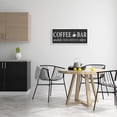 thumbnail image 2 of Stupell Industries Coffee Bar Open Sign Casual Black Design Graphic Art White Framed Art Print Wall Art, Design by Lettered and Lined, 2 of 8