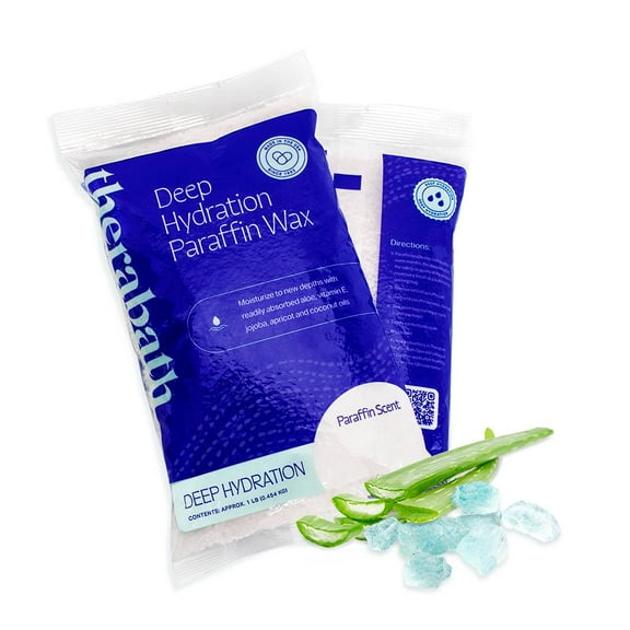 Therabath Deep Hydration Paraffin Wax Bath Refills - Wax Beads - To Relieve Discomfort, Stiff Muscles, Dry Skin - With Coconut Oil, Vitamin E, & Aloe - Made in the USA, 6 lb. Sea Salt & Aloe
