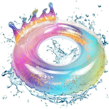 Bague De Natation Gonflable Pour Enfant - Lot De 20, Diamètre 70cm, Rose Et Or - PVC