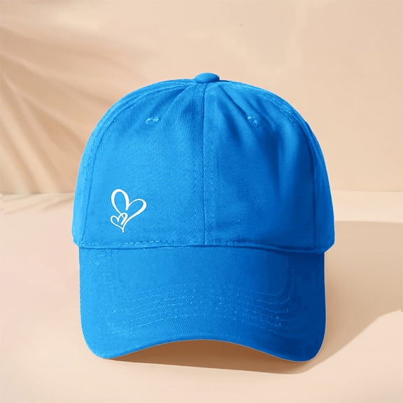 Womens Baseball Caps Love Heart Print Solid Color Baseball Hats Trendy Adjustable Hats Sun Hat Visor Unisex Workout Running School