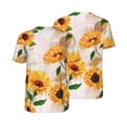 thumbnail image 3 of Daiia Sunflower 5 Mens Baseball Jersey Button Down Shirts Short Sleeve Sports Uniforms-Small, 3 of 9
