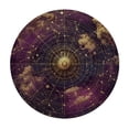 thumbnail image 2 of PIKWEEK Fitted Round Tablecloth Astrological Star Map,Planetary Zodiac Constellations Dark Purple Table Cover,Elastic Edged Table Cloth Fits Round Tables, 2 of 7